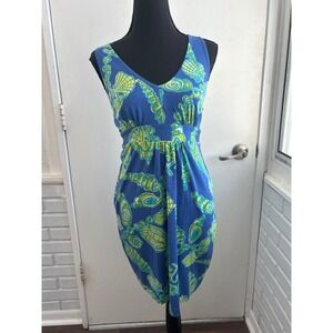Lilly‎ Pulitzer Patty Sleeveless Silk Blend Dress small coastal resortwear beach